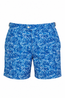 FEDELI | Daniel Splash & Palms Swim Shorts | Mid-Blue
