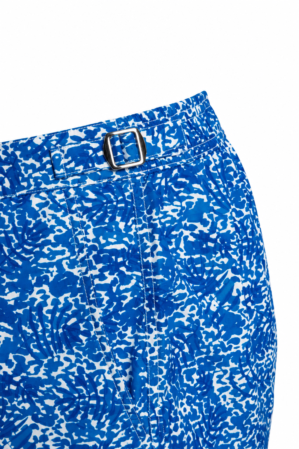 FEDELI | Daniel Splash & Palms Swim Shorts | Mid-Blue