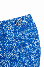 FEDELI | Daniel Splash & Palms Swim Shorts | Mid-Blue