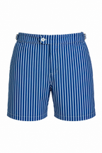 FEDELI | Daniel Striped Swim Shorts | Navy