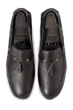 BRIONI | Leather Geronimo Driving Loafers | Chocolate