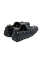 BRIONI | Leather Geronimo Driving Loafers | Navy