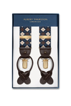 ALBERT THURSTON | Argyle 2-In-1 Braces | Brown & Navy