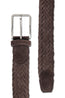 CANALI | Plaited Suede Belt | Chocolate