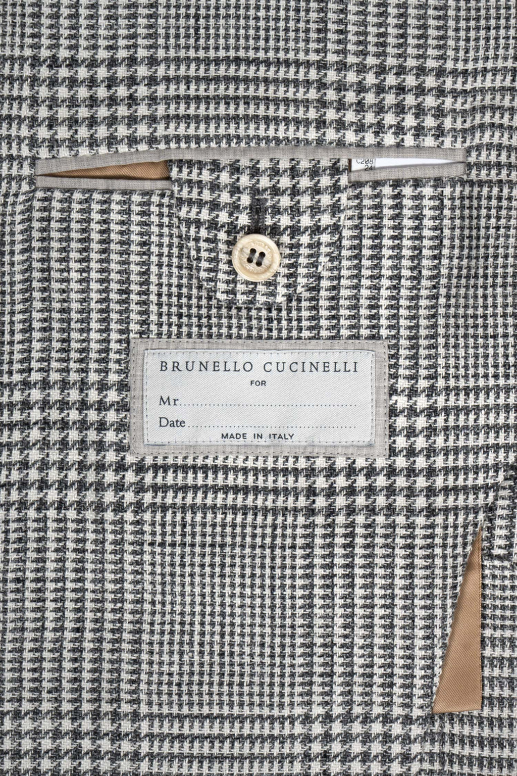 BRUNELLO CUCINELLI | Prince Of Wales Jacket | Grey & Cream