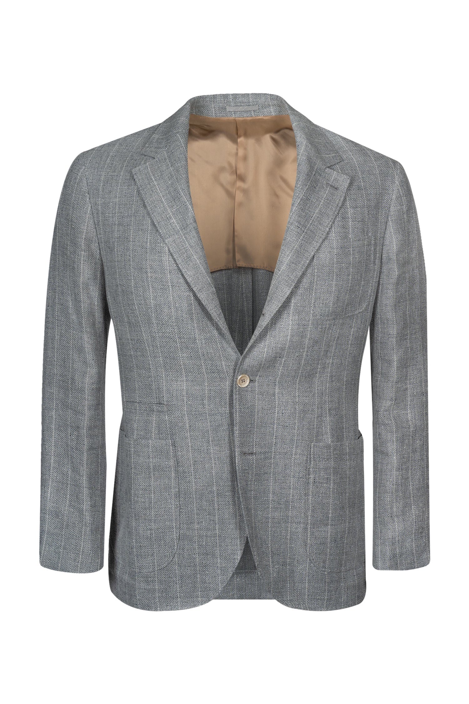 BRUNELLO CUCINELLI | Wide Pinstripe Jacket | Light Grey
