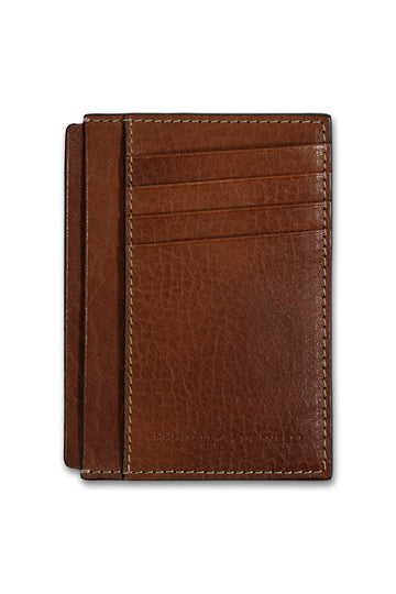 BRUNELLO CUCINELLI Tan Large Credit Card Holder