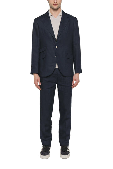 BRUNELLO CUCINELLI Navy Linen Suit
