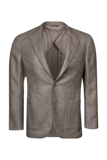 CANALI Brown & Charcoal Cashmere Jacket