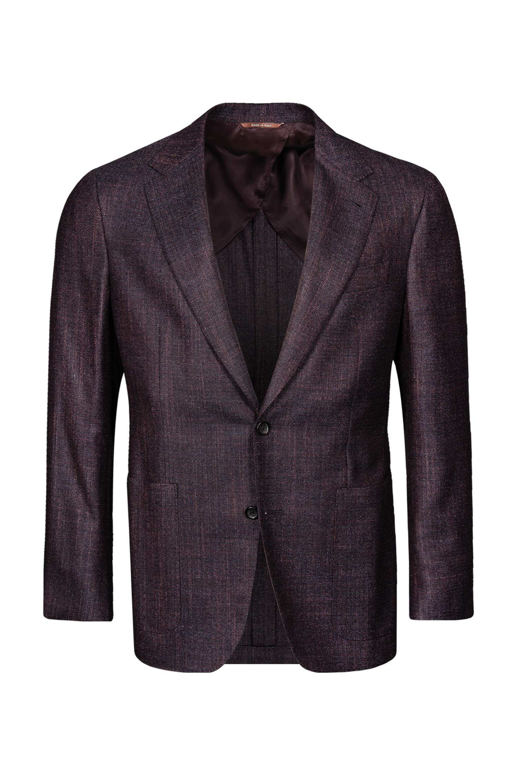 CANALI | Unlined Textured Jacket | Deep Red