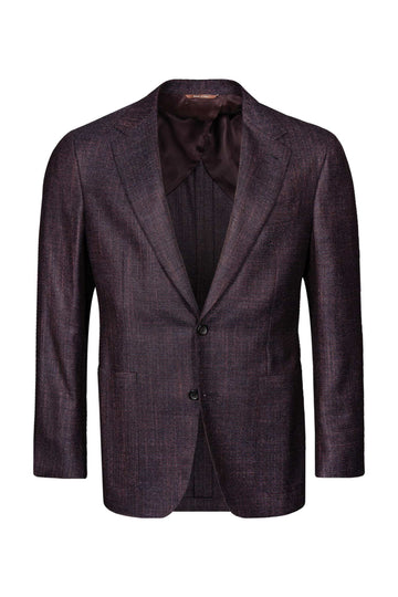 CANALI Deep Red Unlined Textured Jacket