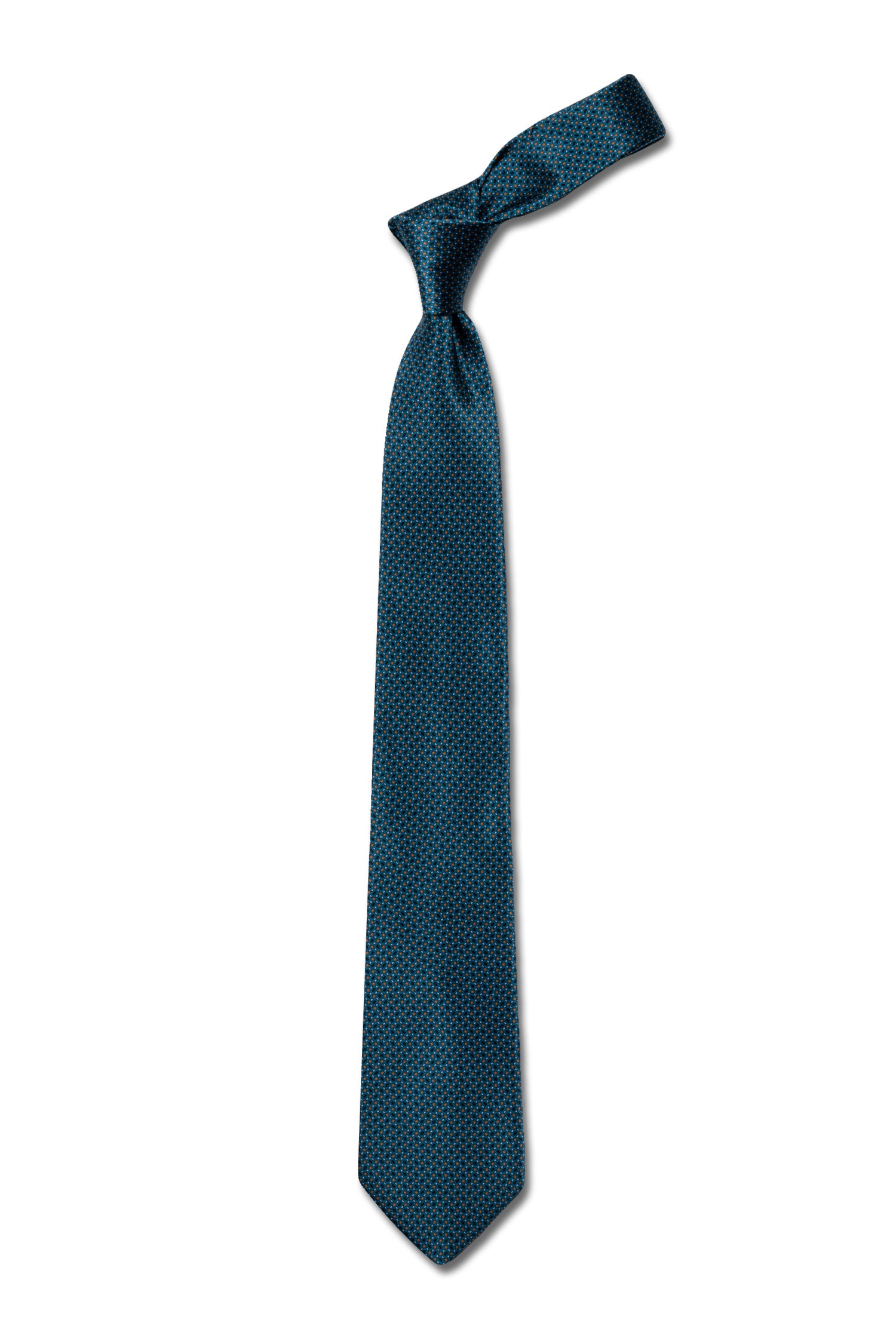 CANALI | Flecked Patterned Tie | Teal