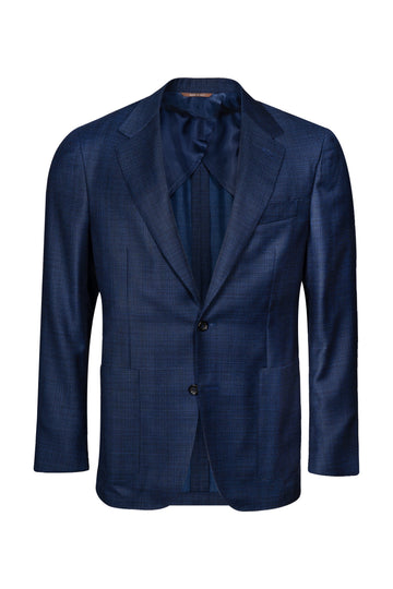 CANALI Dark Blue Subtle Check Jacket