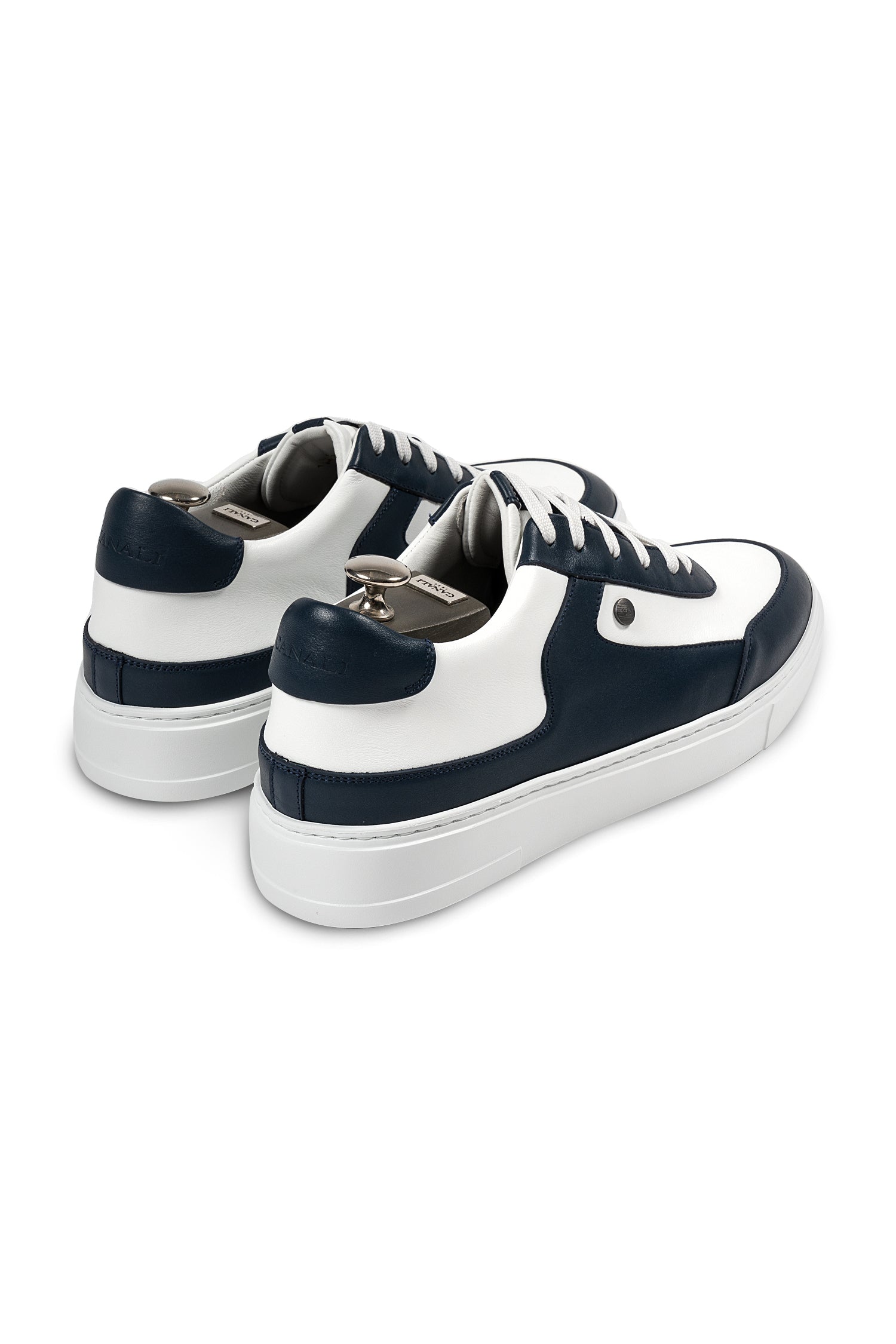 CANALI | Low Leather Sneaker | Navy & White