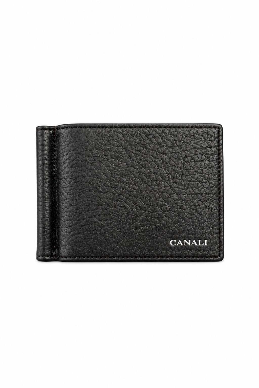 CANALI | Wallet With Money Clip | Dark Brown