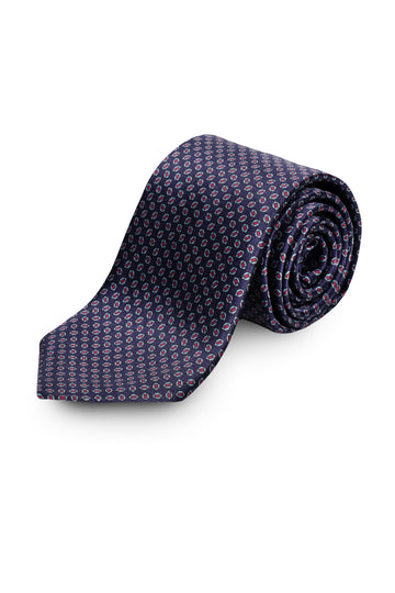 CANALI Navy Spotted Tie