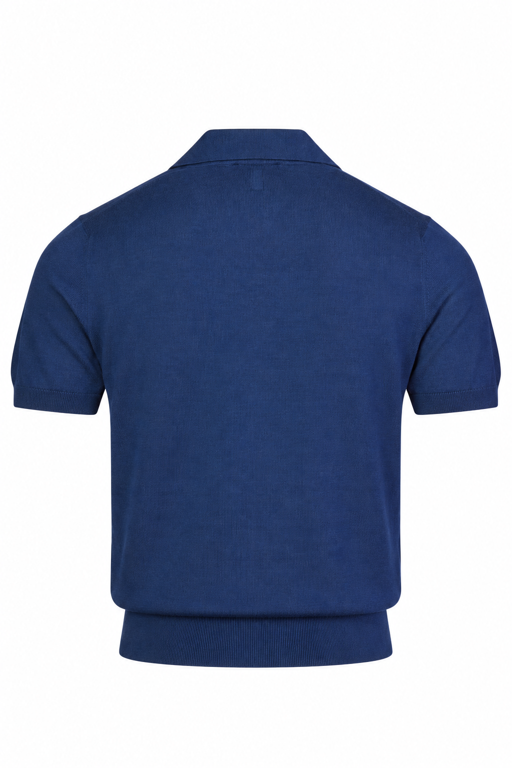 CANALI | Suede Trim Polo | Navy