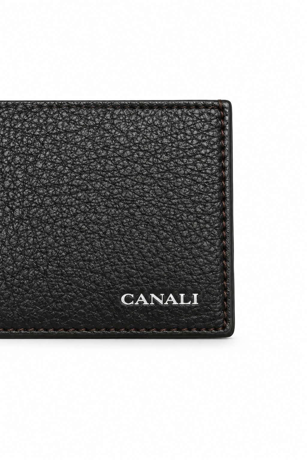 CANALI | Wallet With Money Clip | Dark Brown