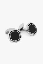TATEOSSIAN | Octagonal Cufflinks | Black