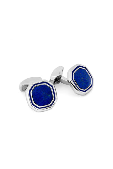 TATEOSSIAN Blue Octagonal Cufflinks