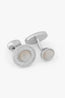 TATEOSSIAN | Oval Cufflinks With Diamond Pattern | Silver