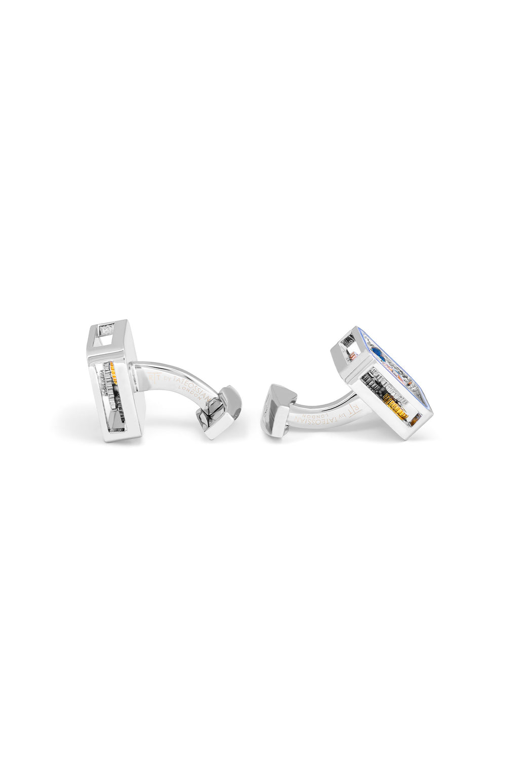 TATEOSSIAN | Skeleton Movement Cufflinks | Blue