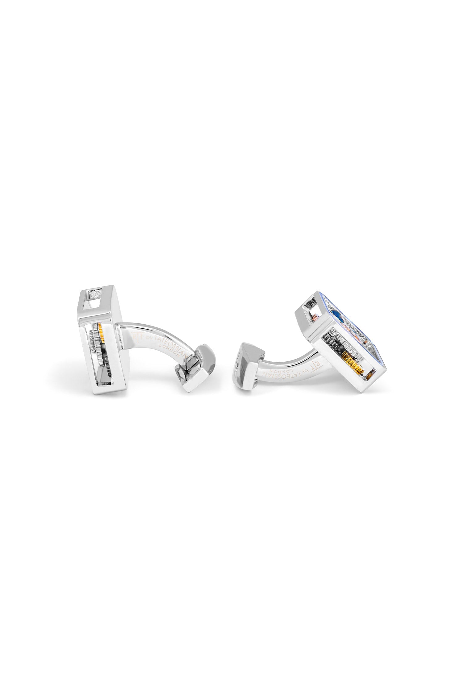TATEOSSIAN | Skeleton Movement Cufflinks | Blue