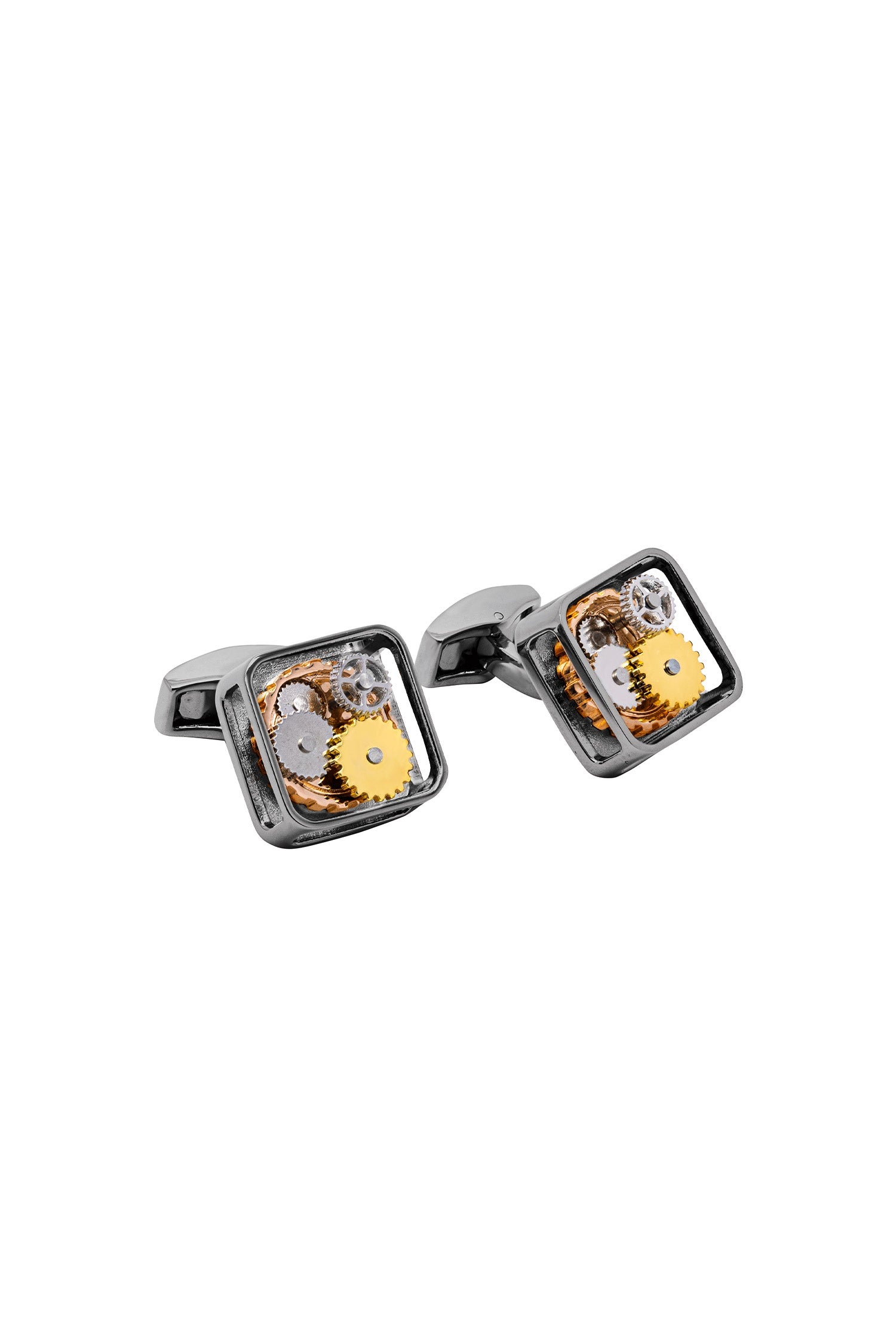 TATEOSSIAN | Square Gears Cufflinks | Gunmetal