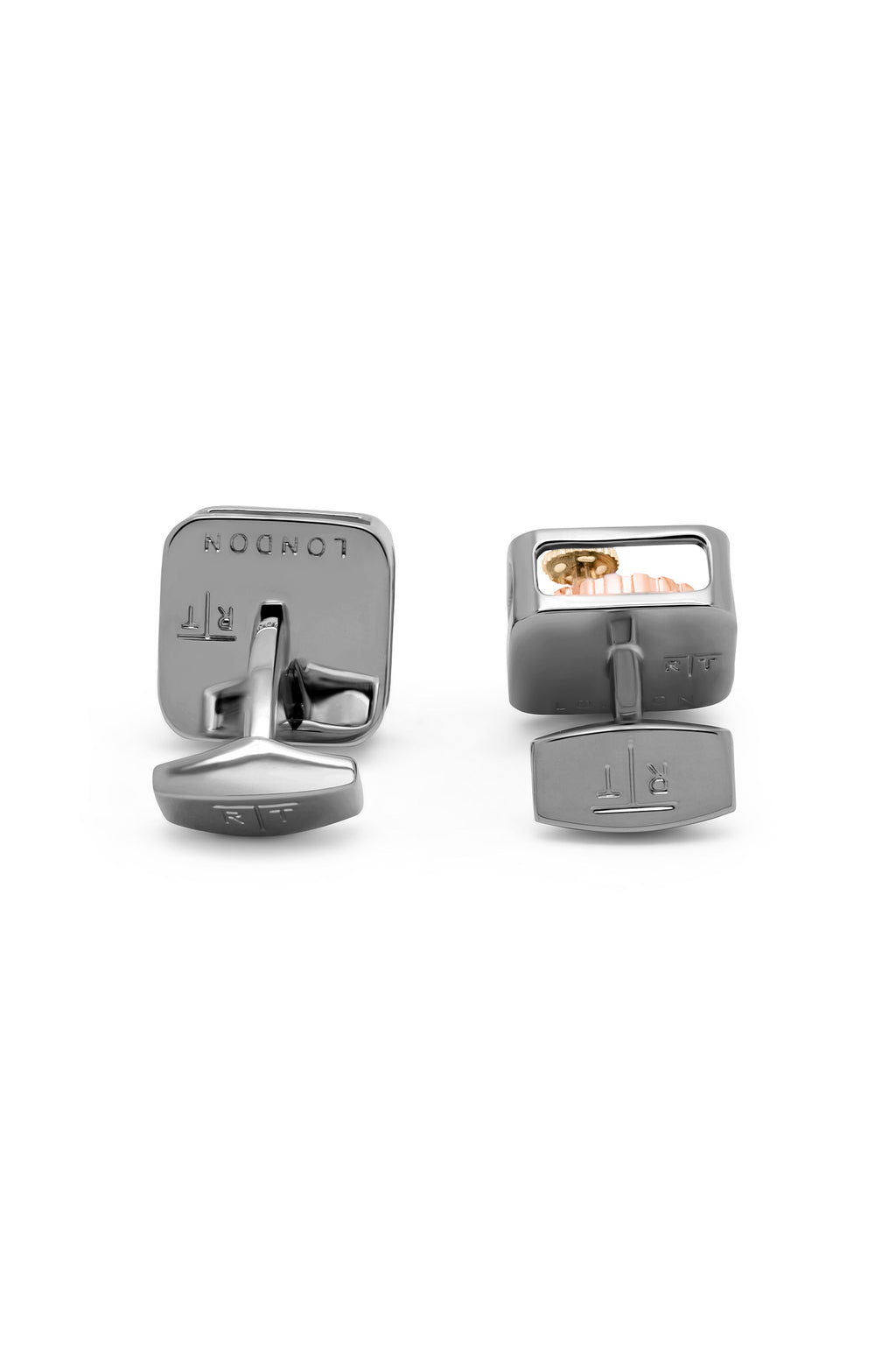 TATEOSSIAN | Square Gears Cufflinks | Gunmetal