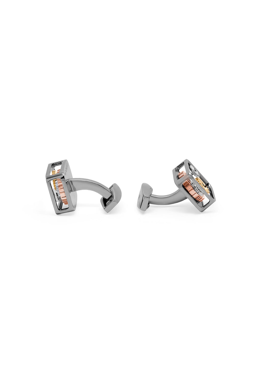 TATEOSSIAN | Square Gears Cufflinks | Gunmetal