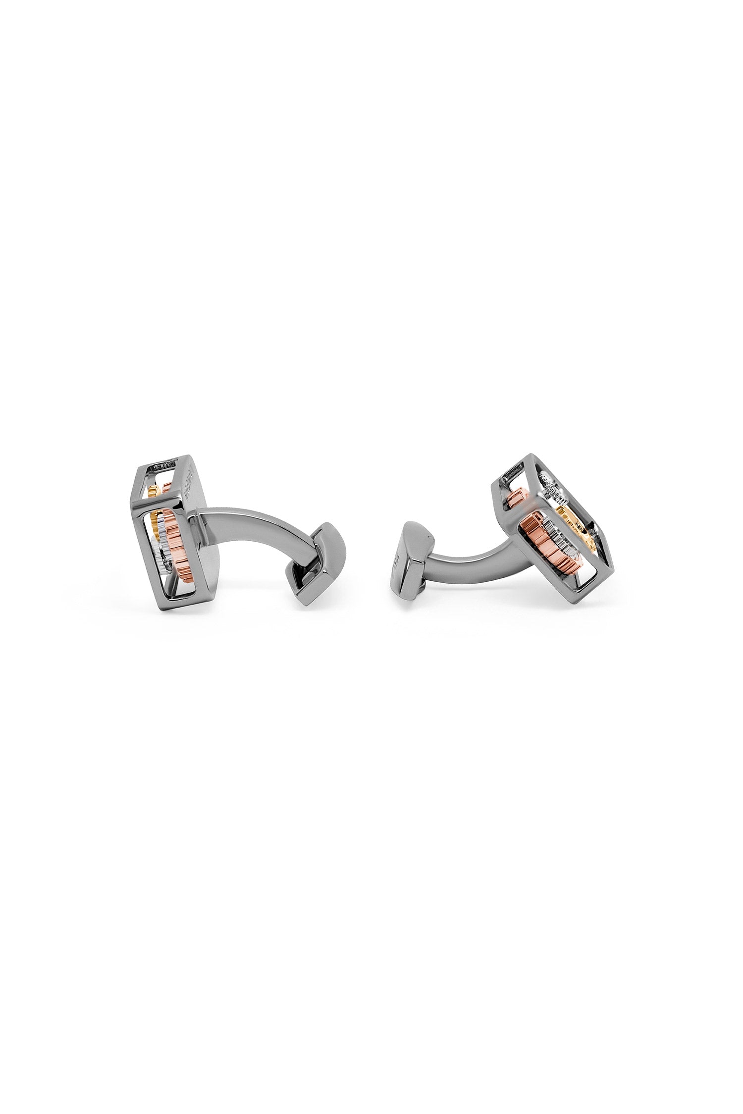 TATEOSSIAN | Square Gears Cufflinks | Gunmetal