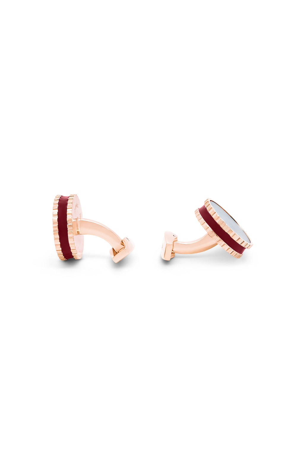TATEOSSIAN | Round Skeleton Movement Cufflinks | Red