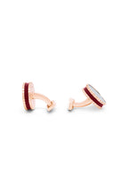 TATEOSSIAN | Round Skeleton Movement Cufflinks | Red