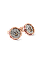 TATEOSSIAN | Round Skeleton Movement Cufflinks | Red