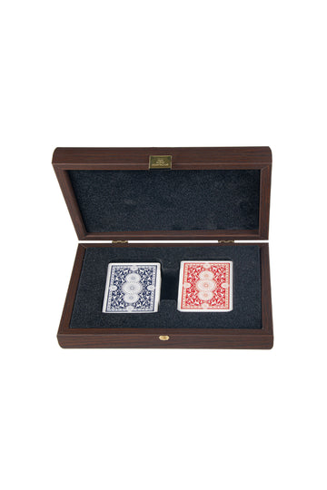 MANOPOULOS Dark Brown Case Playing Cards
