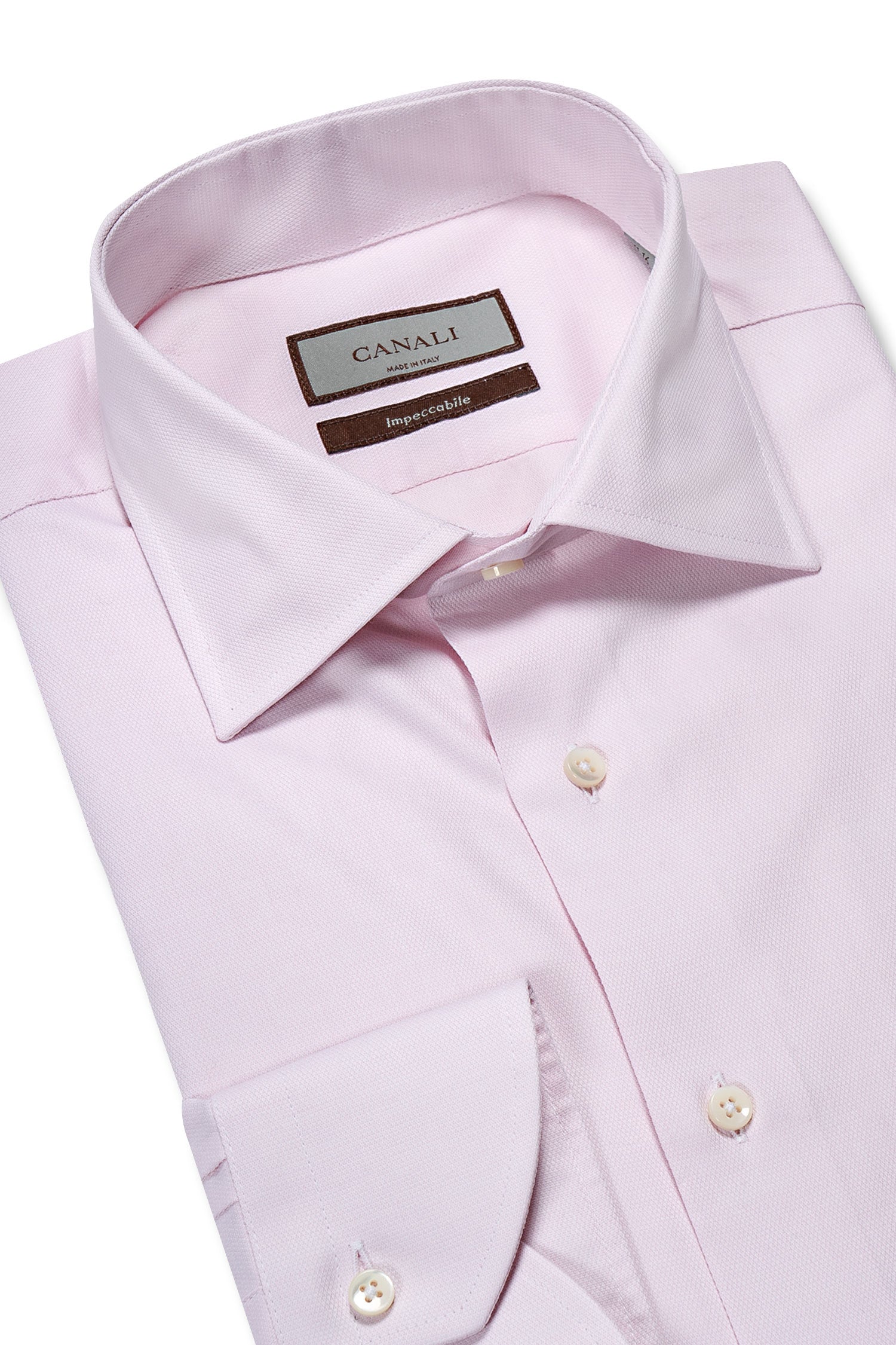 CANALI | Tiny Diamond Pattern Shirt | Light Pink
