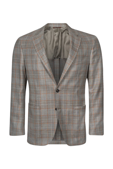 CANALI Light Brown Window Check Jacket