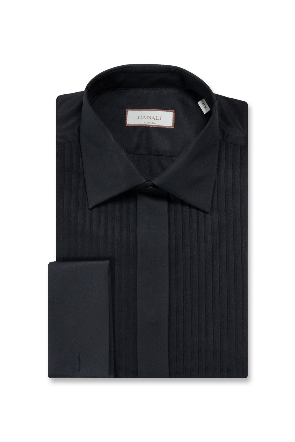 CANALI | Pleated Dinner Shirt | Black
