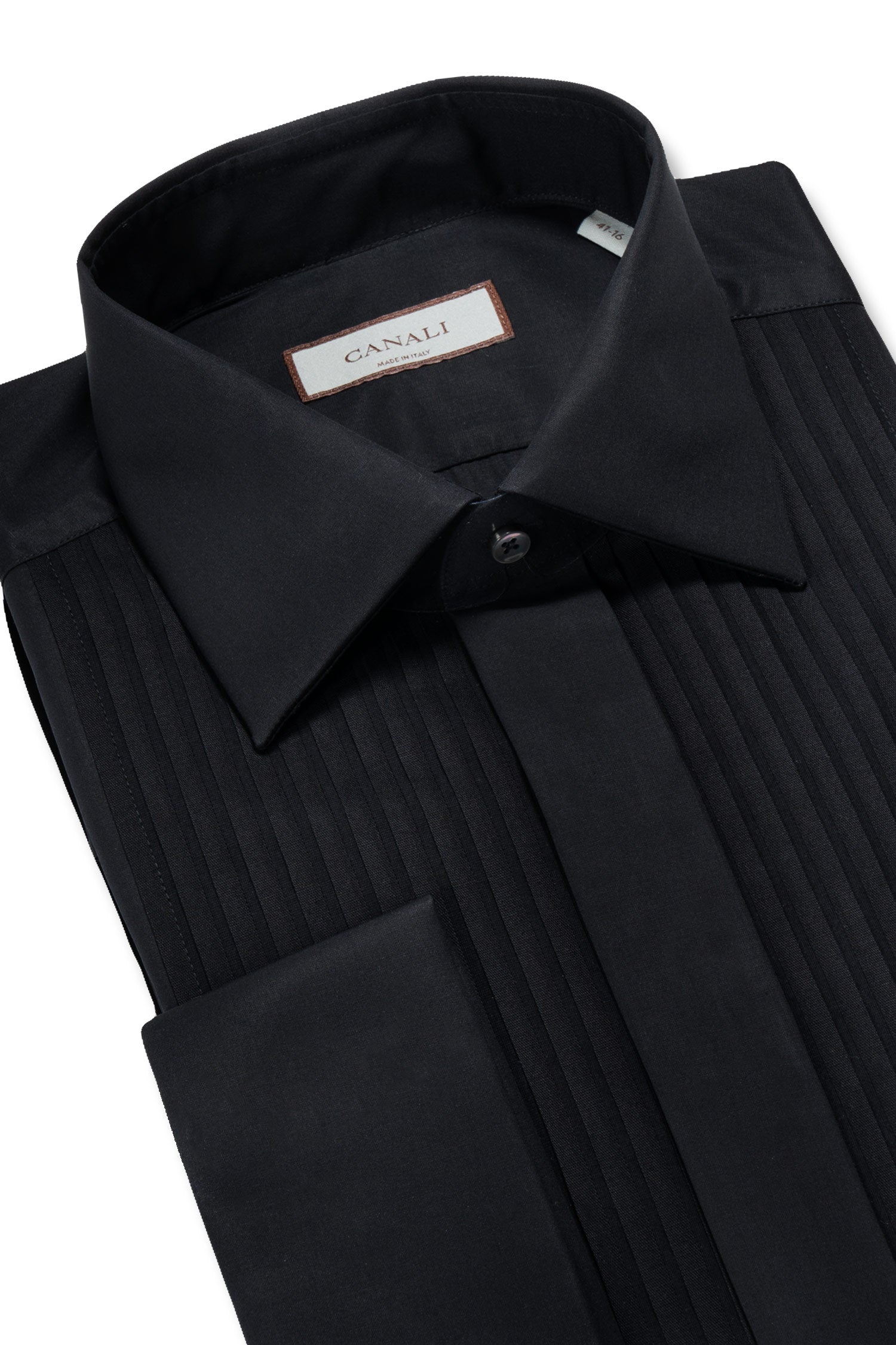 CANALI | Pleated Dinner Shirt | Black