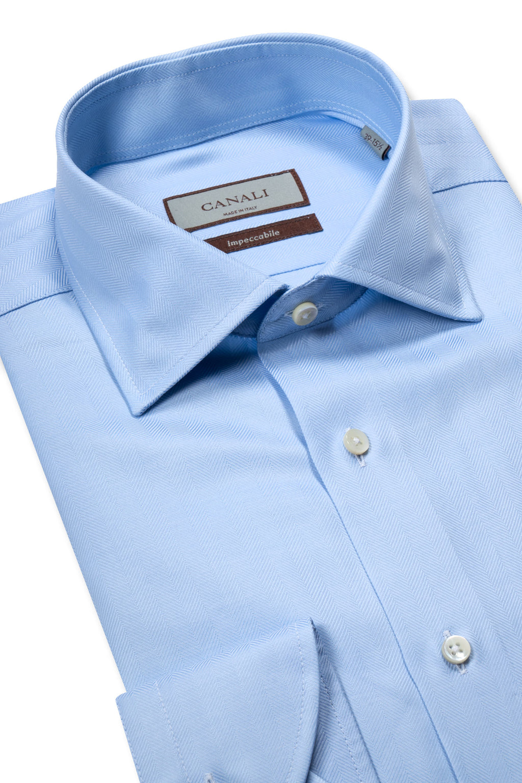 CANALI | Herringbone Shirt | Blue