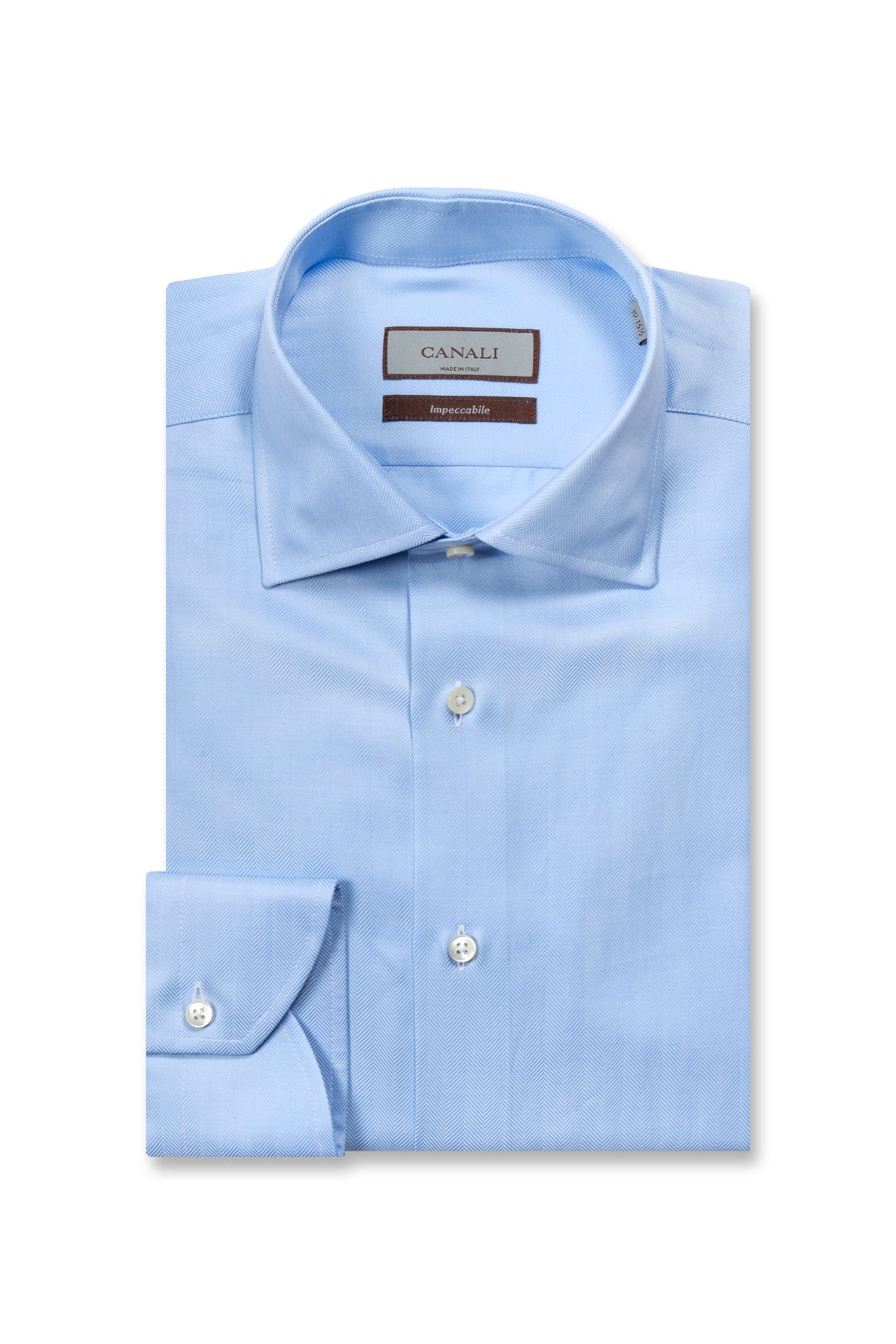 CANALI | Herringbone Shirt | Blue
