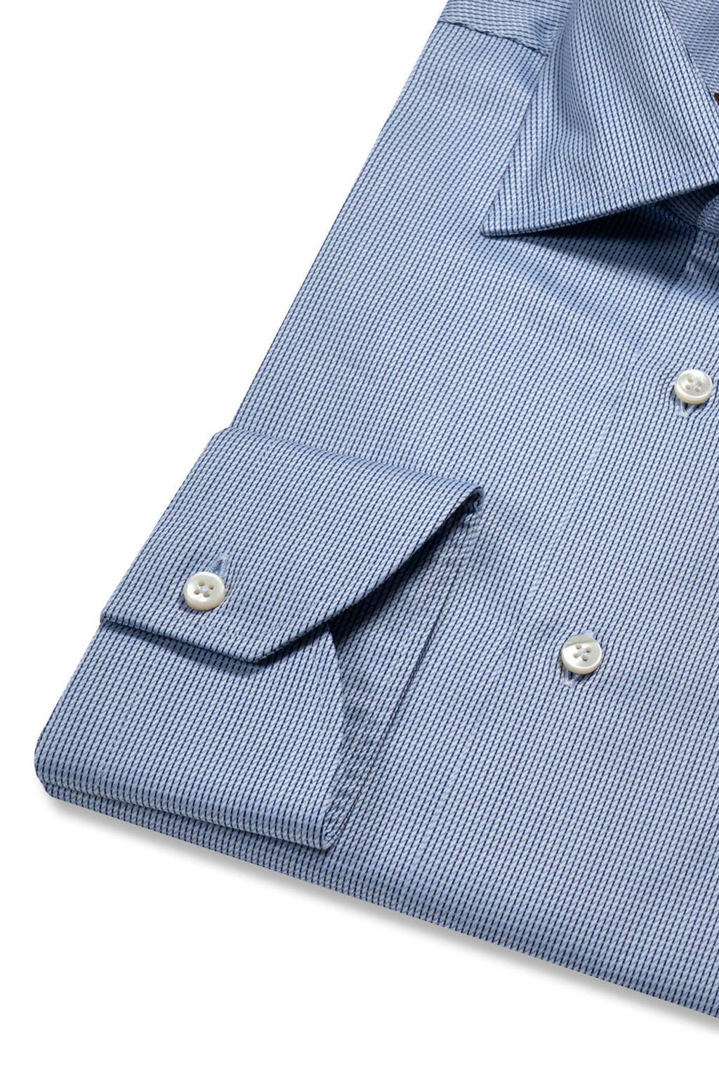 CANALI | Diamond Patterned Shirt | Navy & Blue