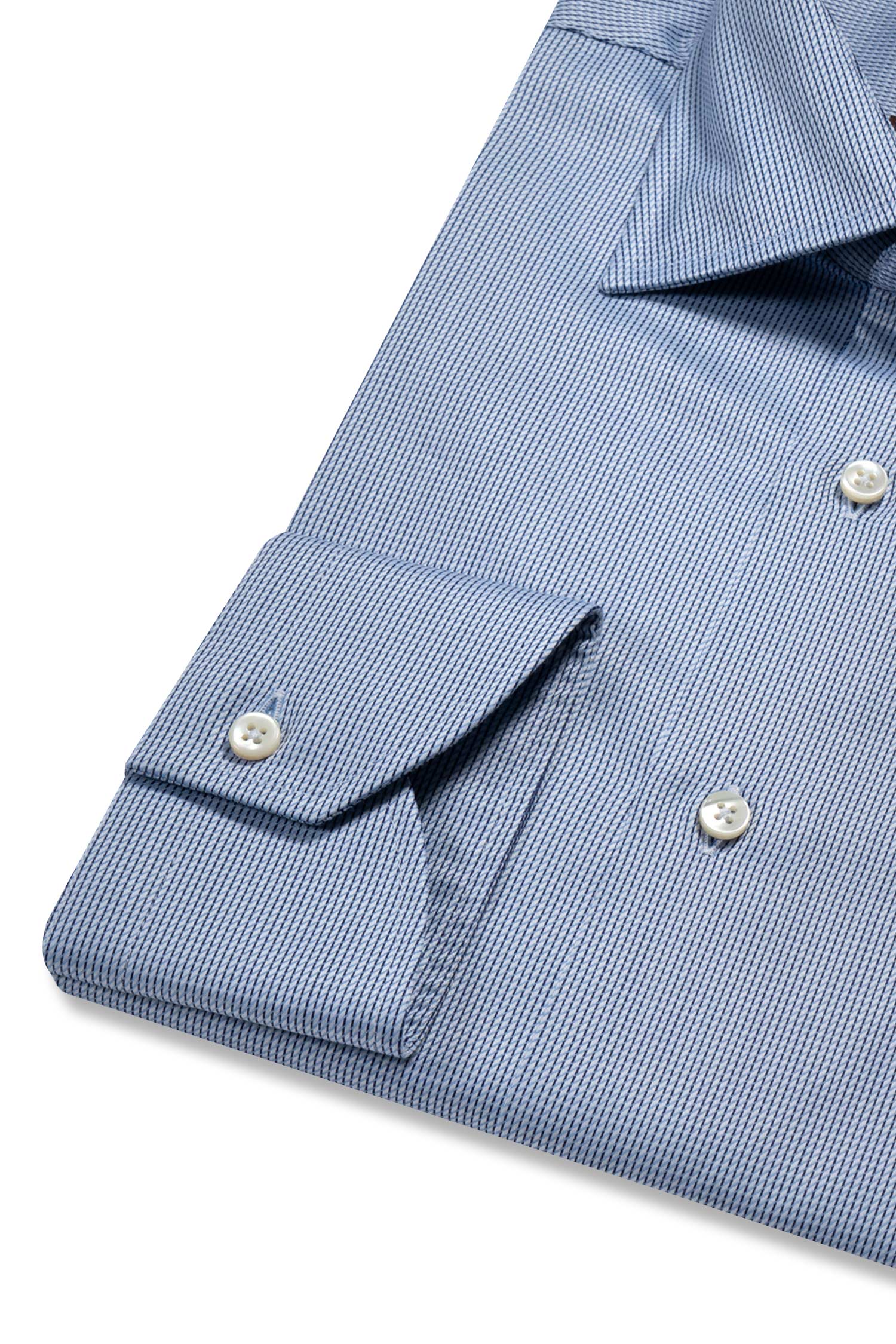 CANALI | Diamond Patterned Shirt | Navy & Blue