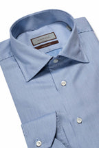 CANALI | Diamond Patterned Shirt | Navy & Blue
