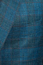 CANALI | Unlined Check Jacket | Teal