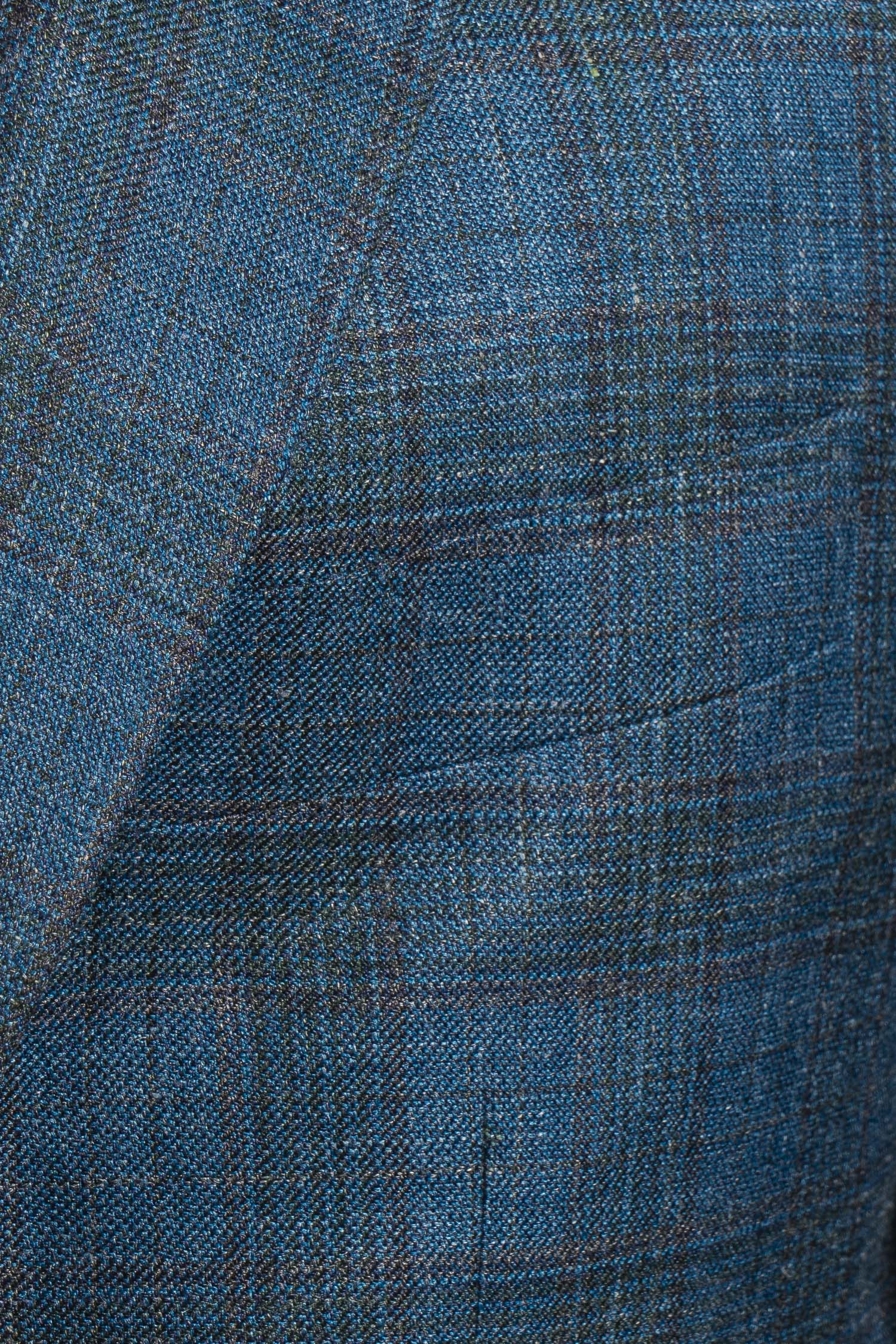 CANALI | Unlined Check Jacket | Teal