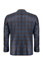 CANALI | Window Check Unlined Jacket | Navy & Chocolate