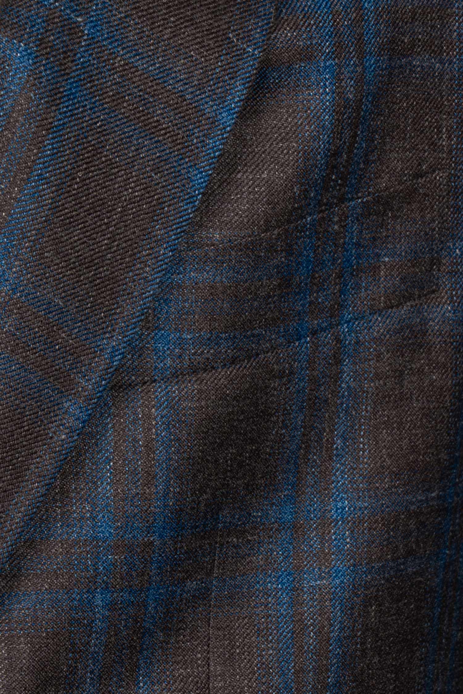 CANALI | Window Check Unlined Jacket | Navy & Chocolate