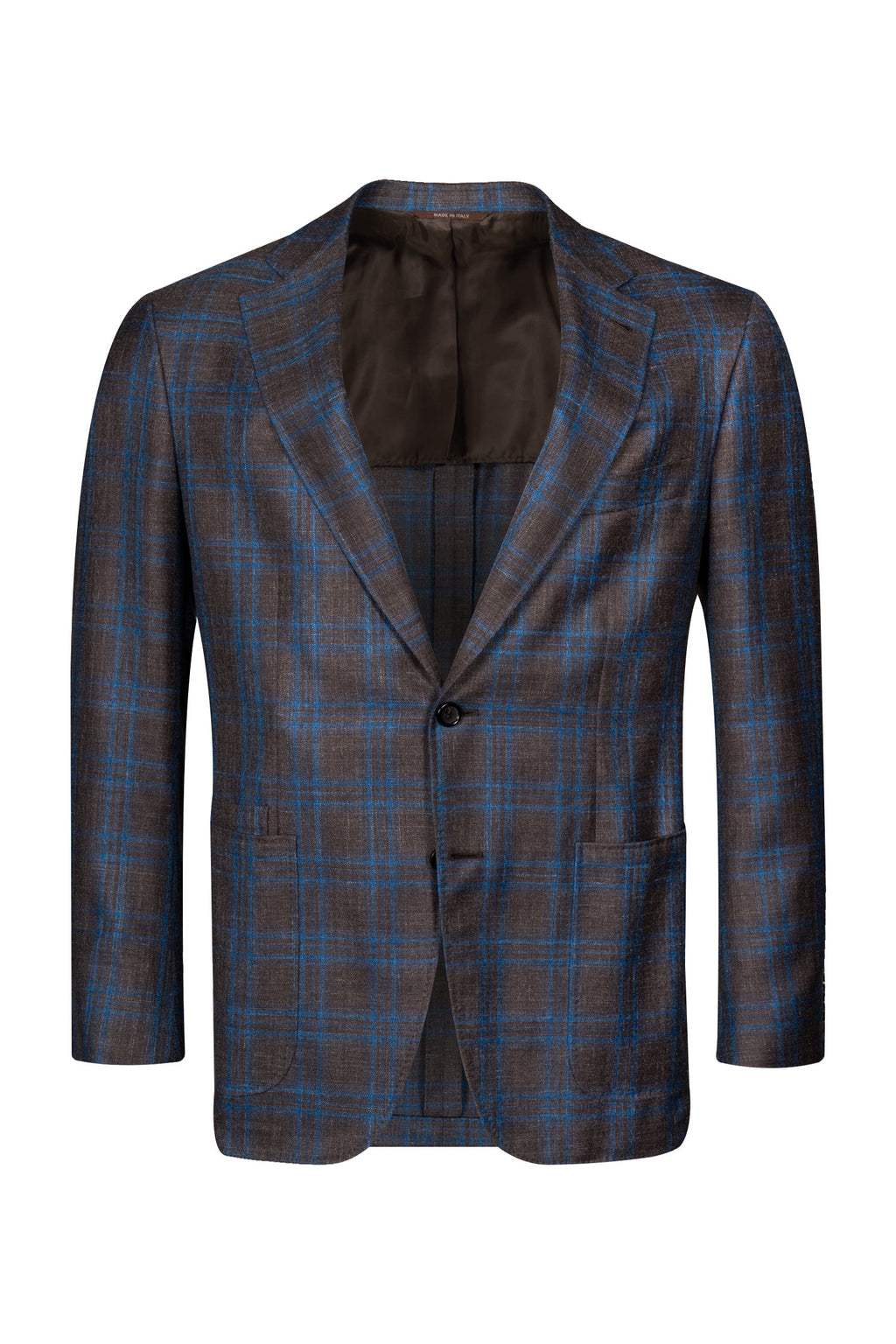 CANALI | Window Check Unlined Jacket | Navy & Chocolate