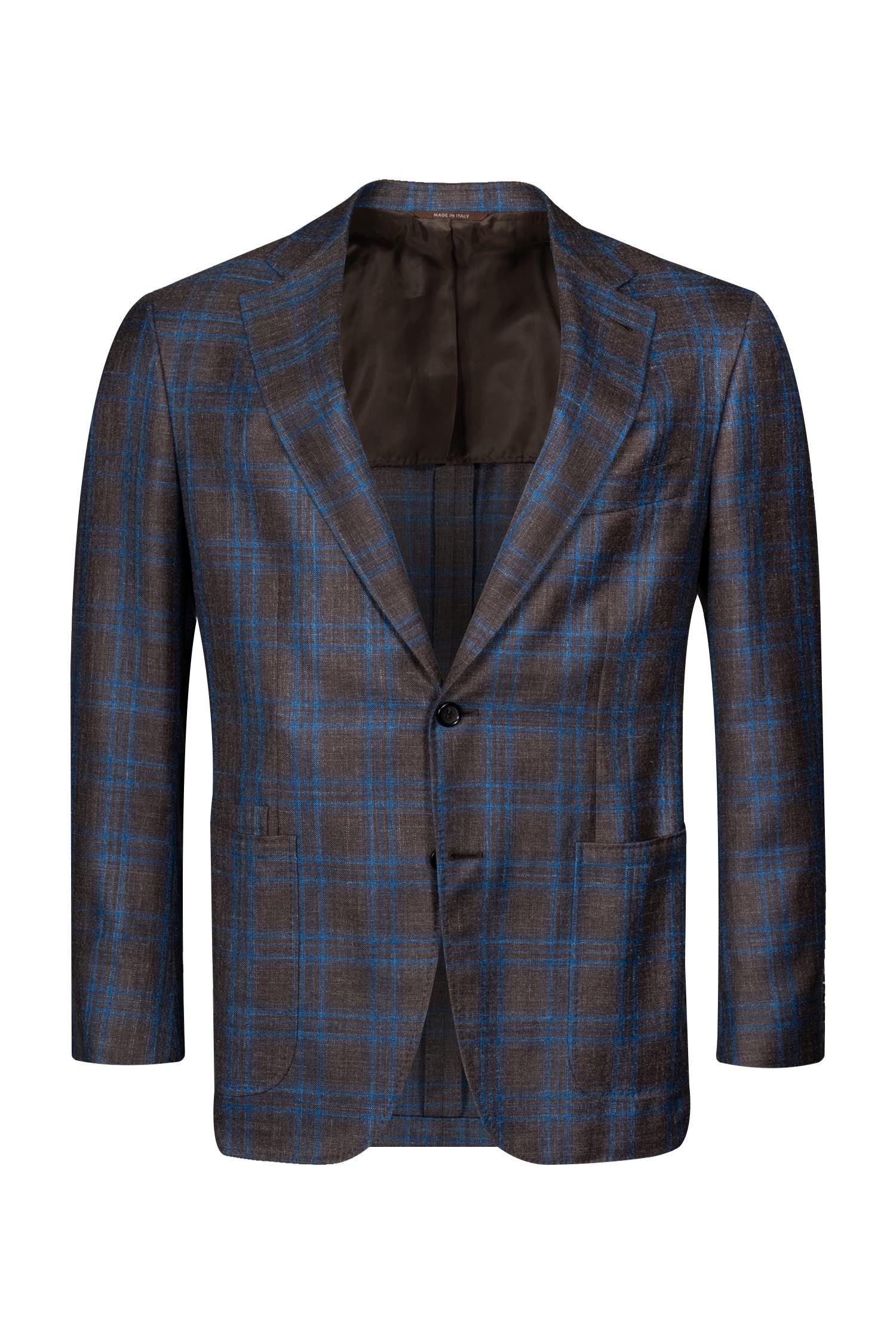 CANALI | Window Check Unlined Jacket | Navy & Chocolate